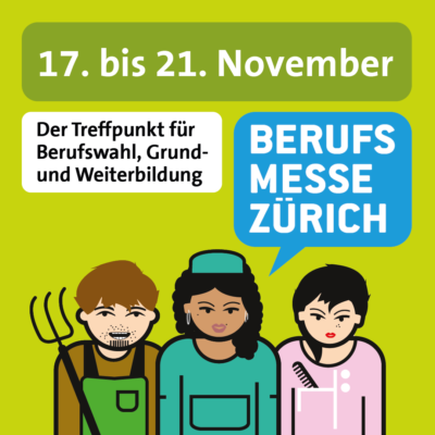 Illustration von Jugendlichen auf grünem Hintergund